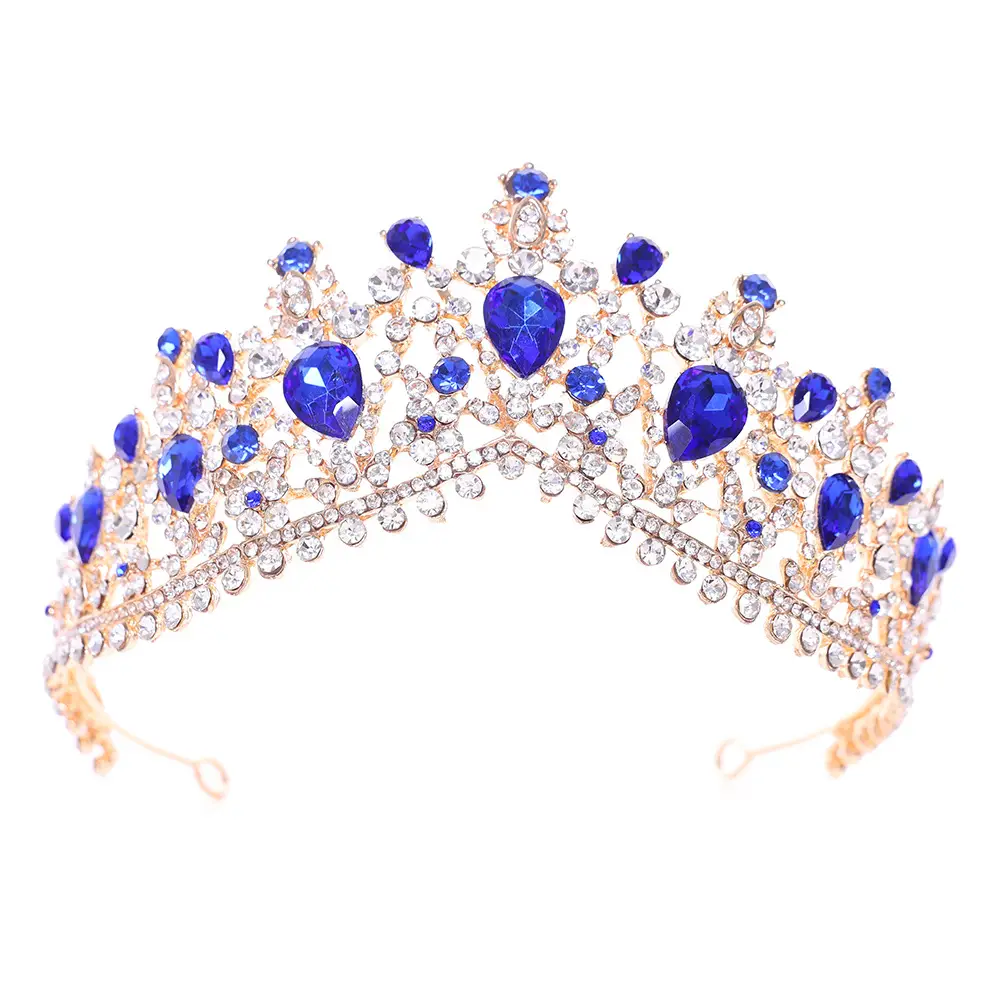 Elegant Purple Crystal Bridal Tiara Crown
