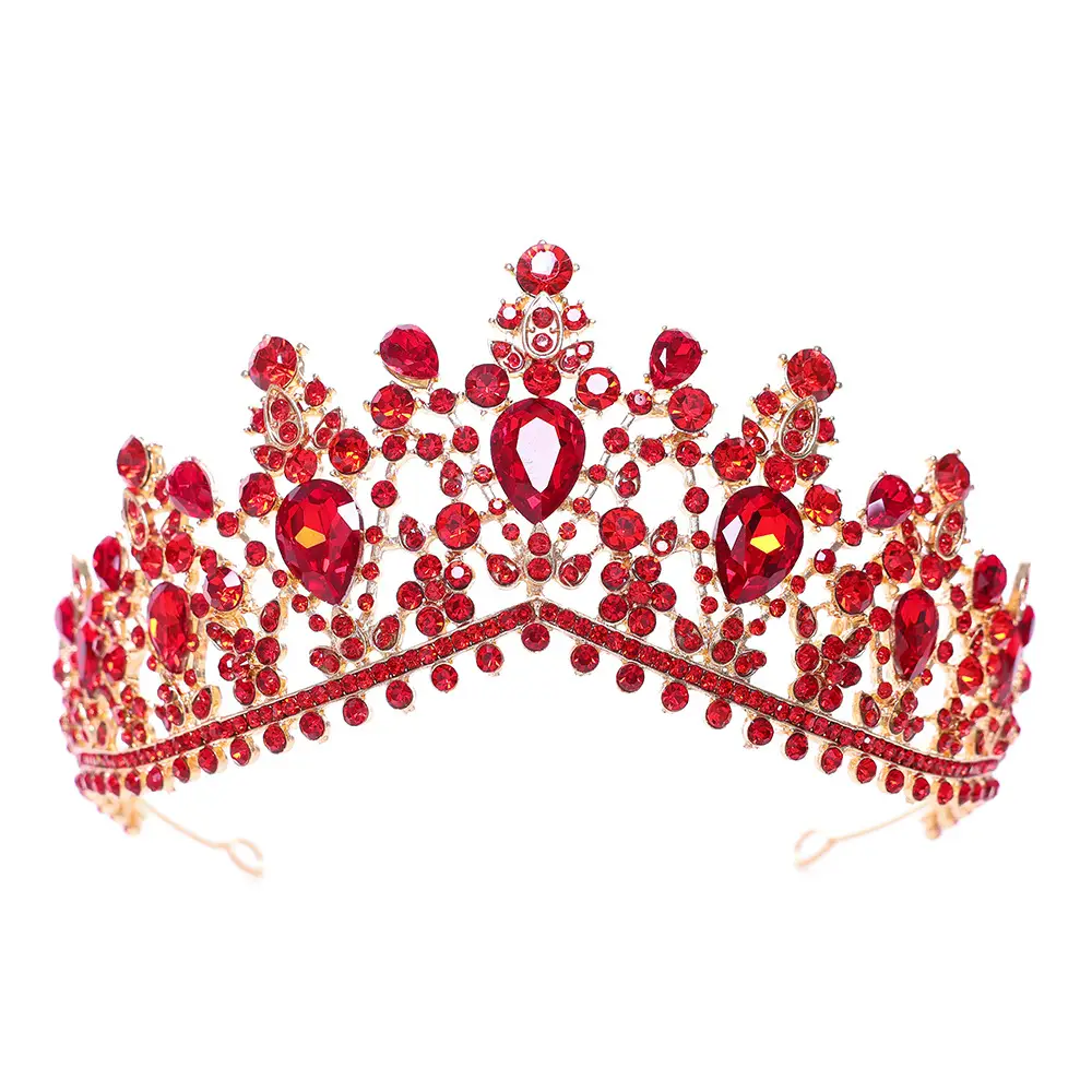 Elegant Purple Crystal Bridal Tiara Crown