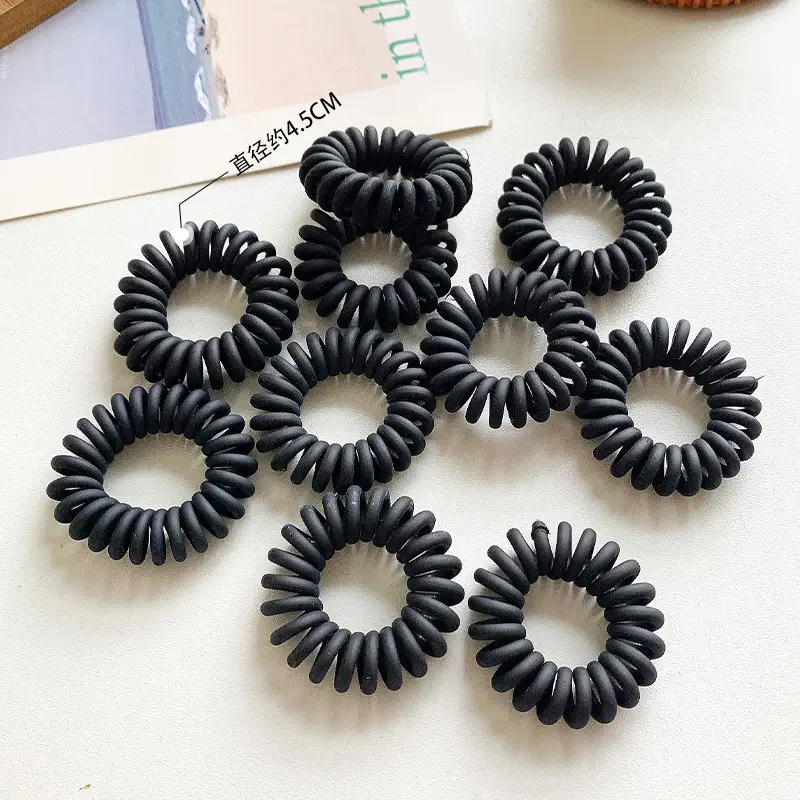 Black Rubber Hair Rope for Women Small Size - Image 11