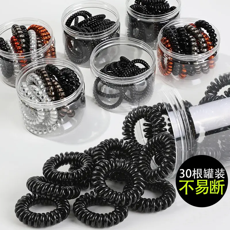 Black Rubber Hair Rope for Women Small Size — feature 18