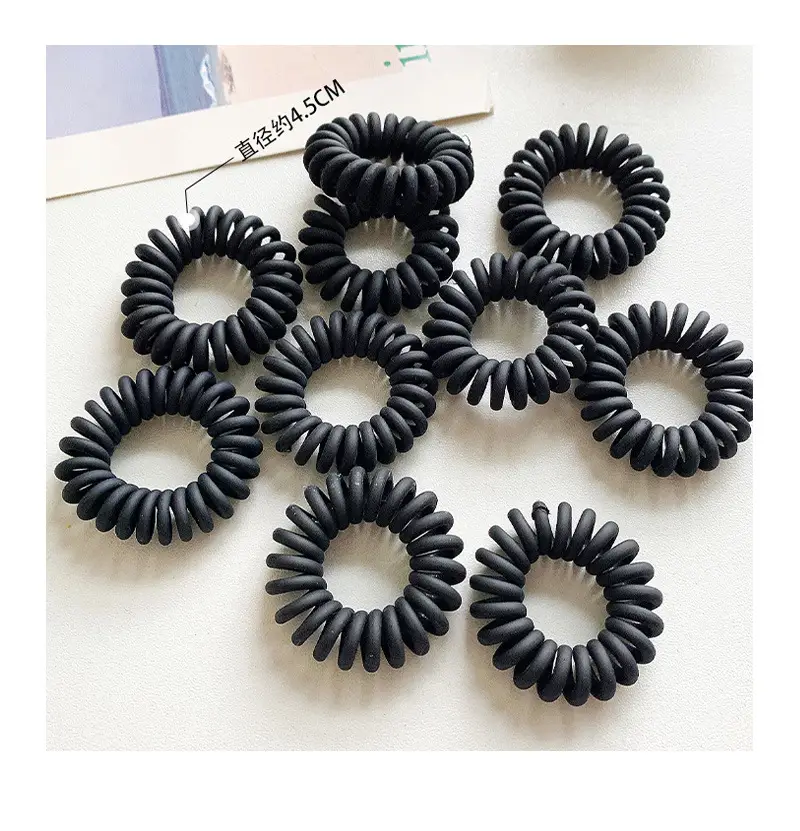 Black Rubber Hair Rope for Women Small Size — feature 22