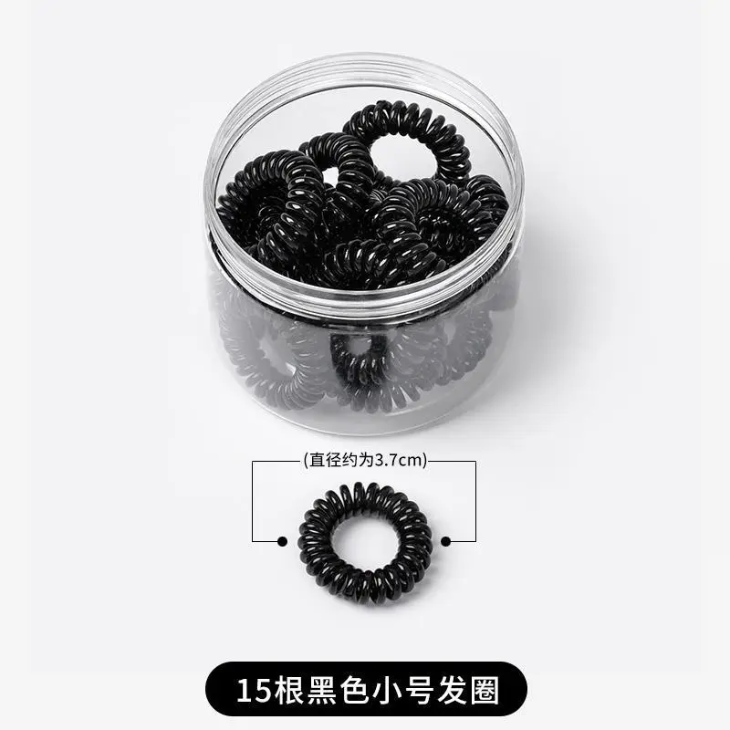 Black Rubber Hair Rope for Women Small Size - Image 7