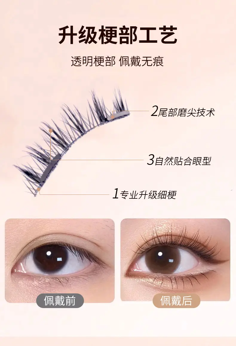 Magnetic False Eyelashes with Curler & Glue-Free Design — feature 2