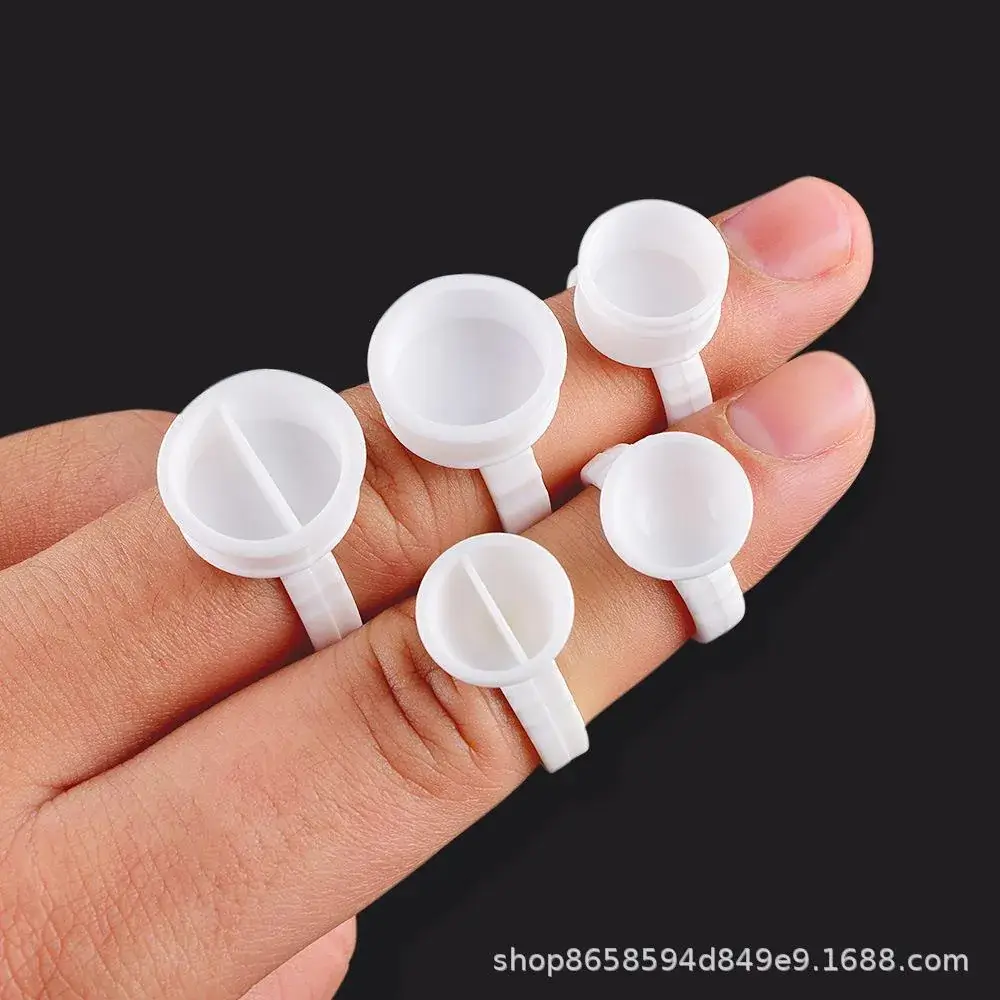 Pink Grafting Eyelash Glue Cup Set for Tattoo & Lip Use - Image 4