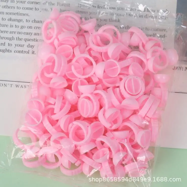 Pink Grafting Eyelash Glue Cup Set for Tattoo & Lip Use — feature 2
