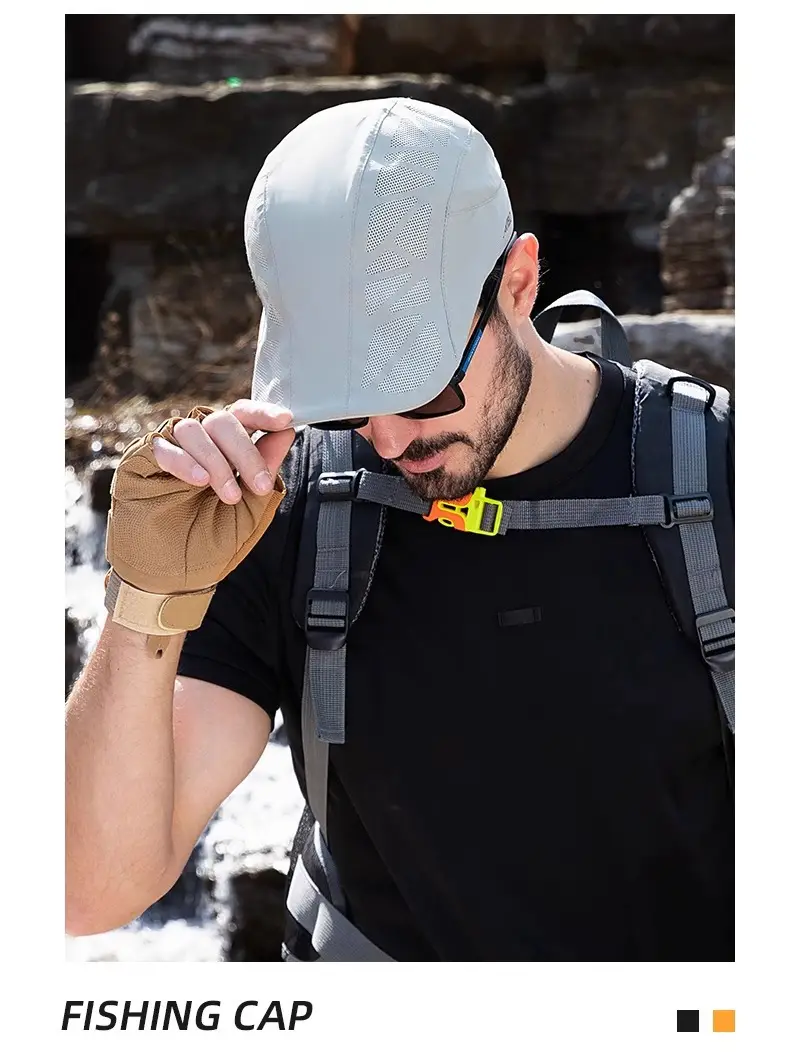Men's Blue Mesh Sports Sun Hat Breathable Outdoor — feature 18
