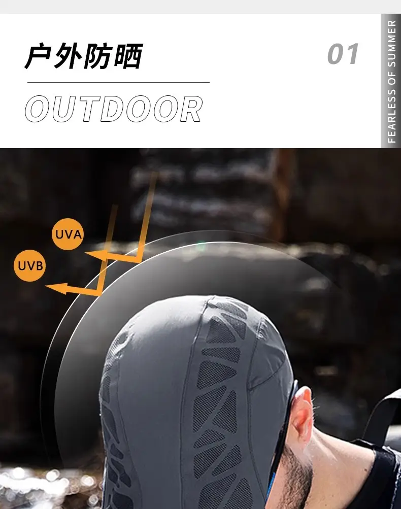 Men's Blue Mesh Sports Sun Hat Breathable Outdoor — feature 3
