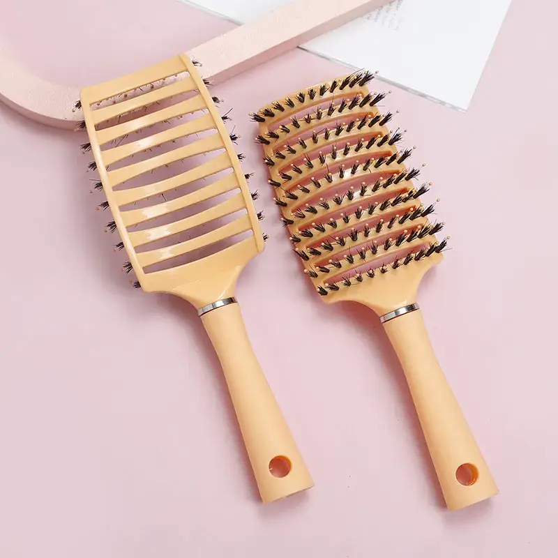 Purple Multi-Color Fluffy Hair Comb for Styling & Massage - Image 10