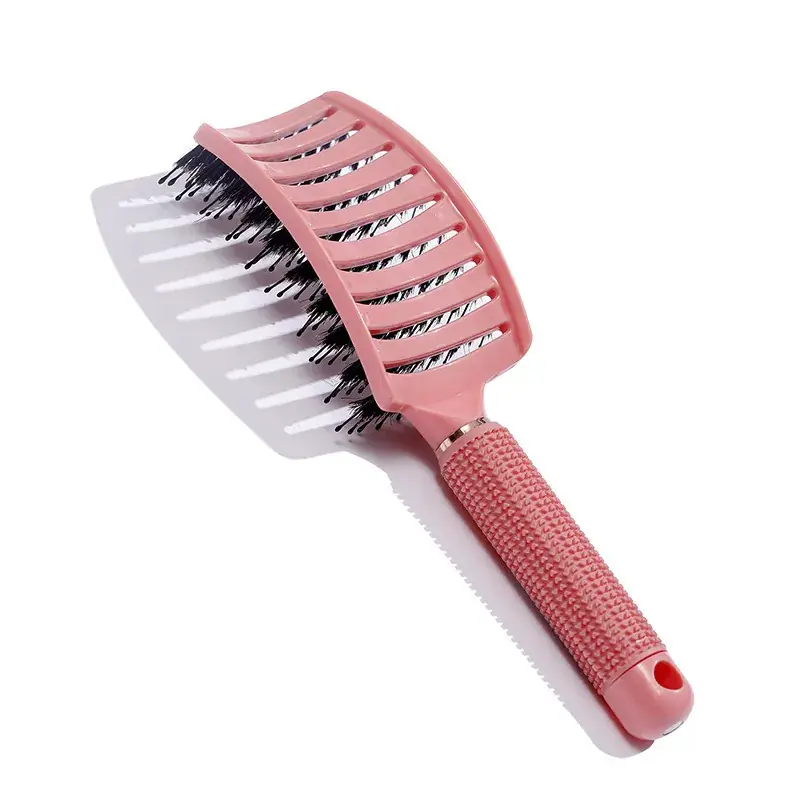 Purple Multi-Color Fluffy Hair Comb for Styling & Massage - Image 3
