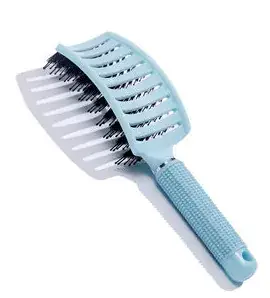 Purple Multi-Color Fluffy Hair Comb for Styling & Massage - Image 5