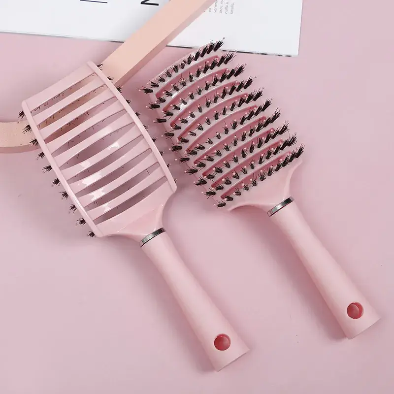 Purple Multi-Color Fluffy Hair Comb for Styling & Massage - Image 7