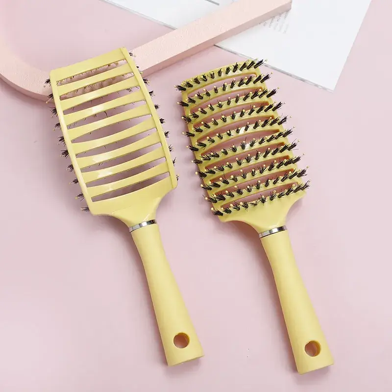 Purple Multi-Color Fluffy Hair Comb for Styling & Massage - Image 9