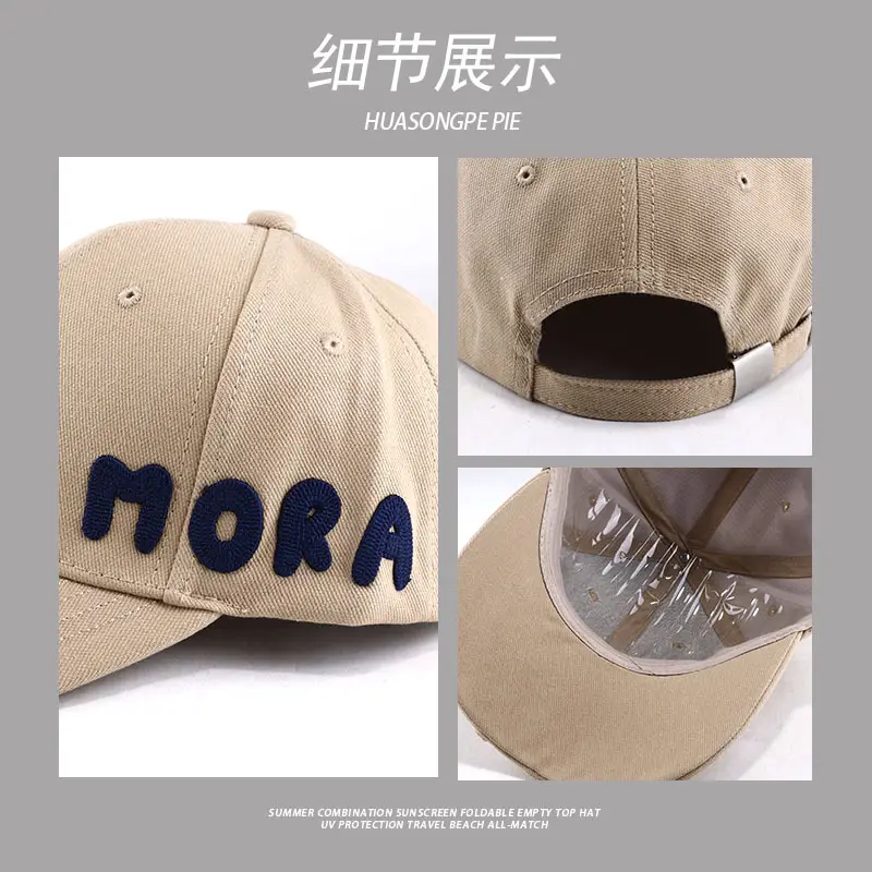 Mora Embroidered White Baseball Cap for Men Women - Image 9