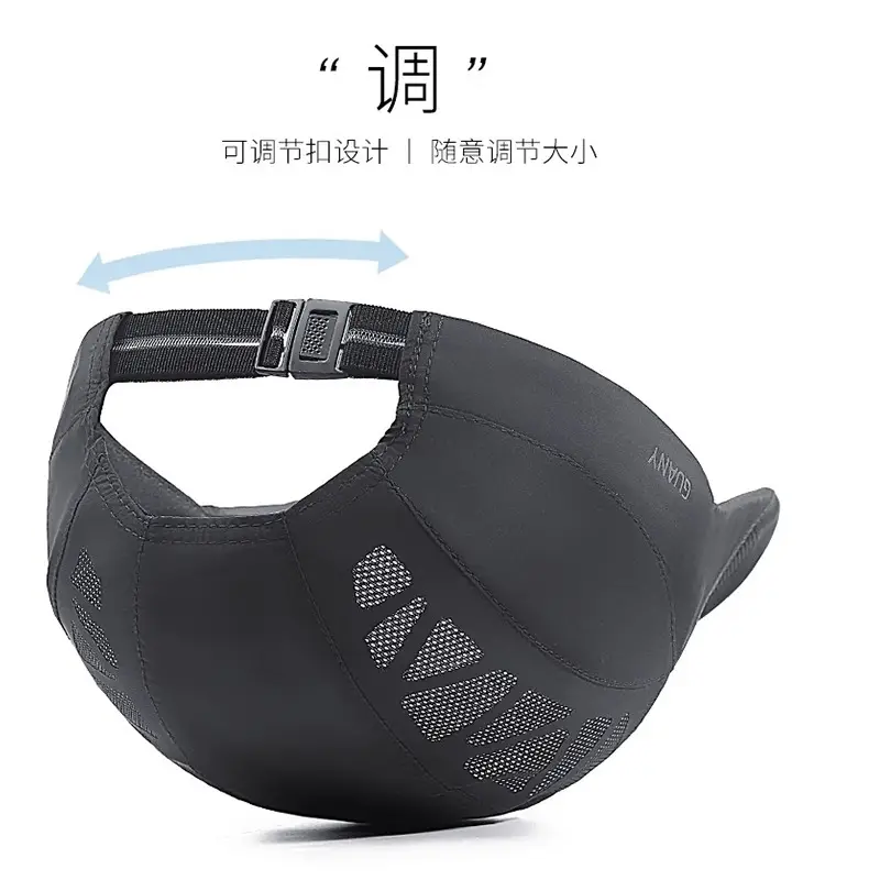 Men's Light Grey Mesh Visor Hat SPF5+ - Image 5
