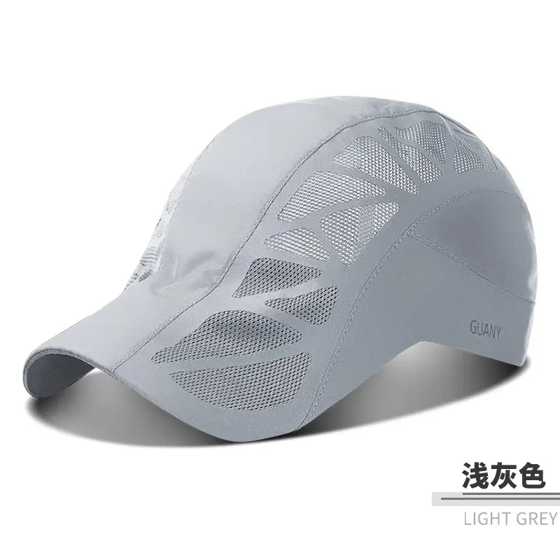 Men's Light Grey Mesh Visor Hat SPF5+ - Image 6