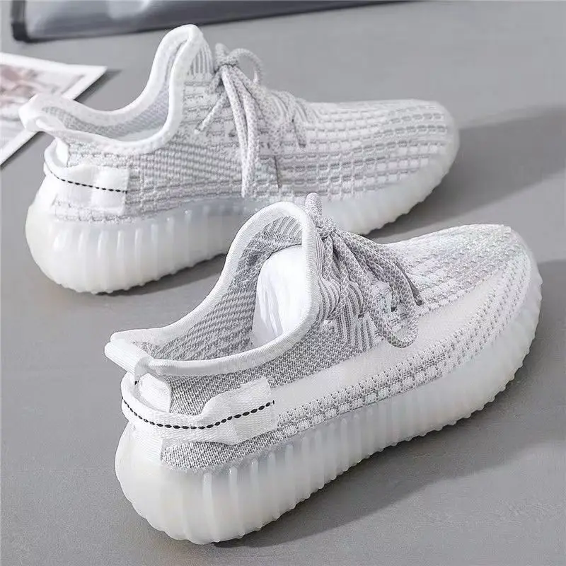 Women's White Flying Woven Casual Sneakers 2024 - Image 2