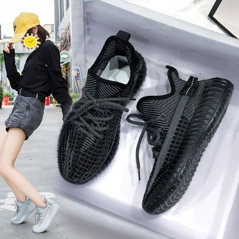 Women's White Flying Woven Casual Sneakers 2024 - Image 3