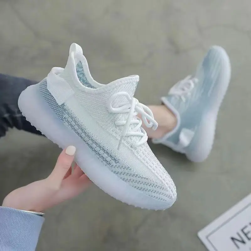 Women's White Flying Woven Casual Sneakers 2024 - Image 6