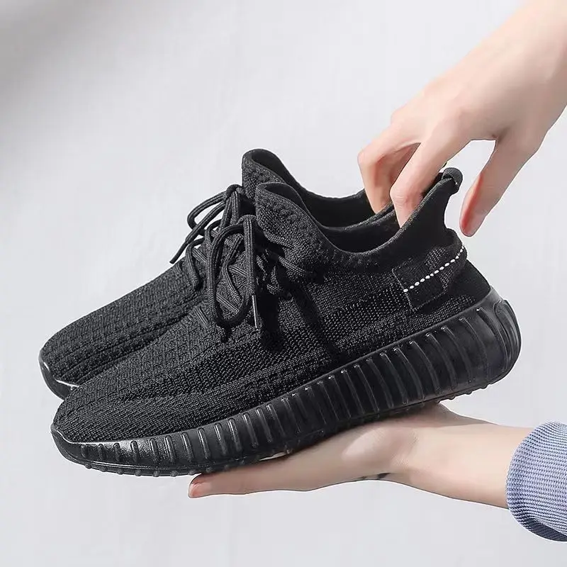 Women's White Flying Woven Casual Sneakers 2024 - Image 8