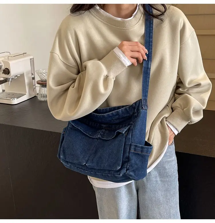 Denim Shoulder Bag Women Large Capacity Crossbody — feature 10