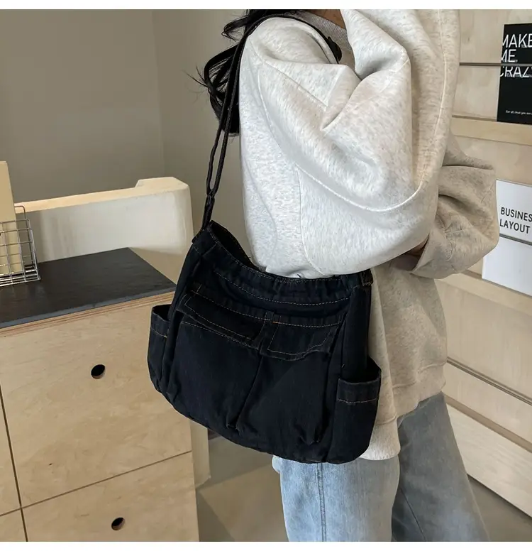 Denim Shoulder Bag Women Large Capacity Crossbody — feature 13