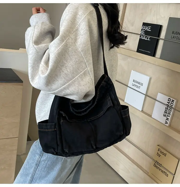 Denim Shoulder Bag Women Large Capacity Crossbody — feature 15