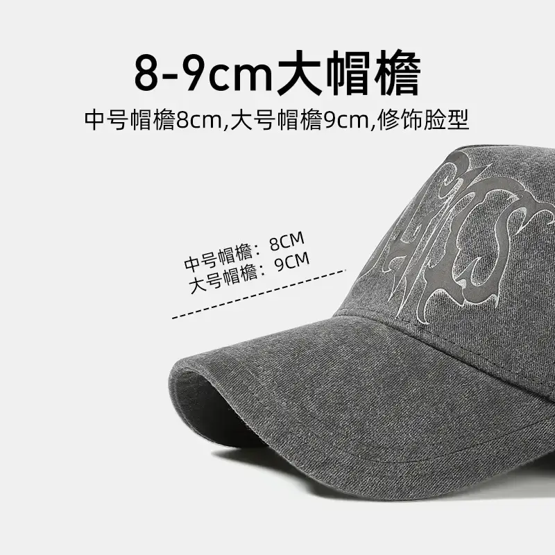 Vintage Rock Gray Duckbill Cap with Patch - Image 5