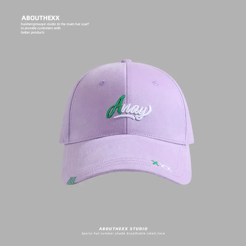 Women's Pink Embroidered Hard Top Cap with Wide Brim - Image 5