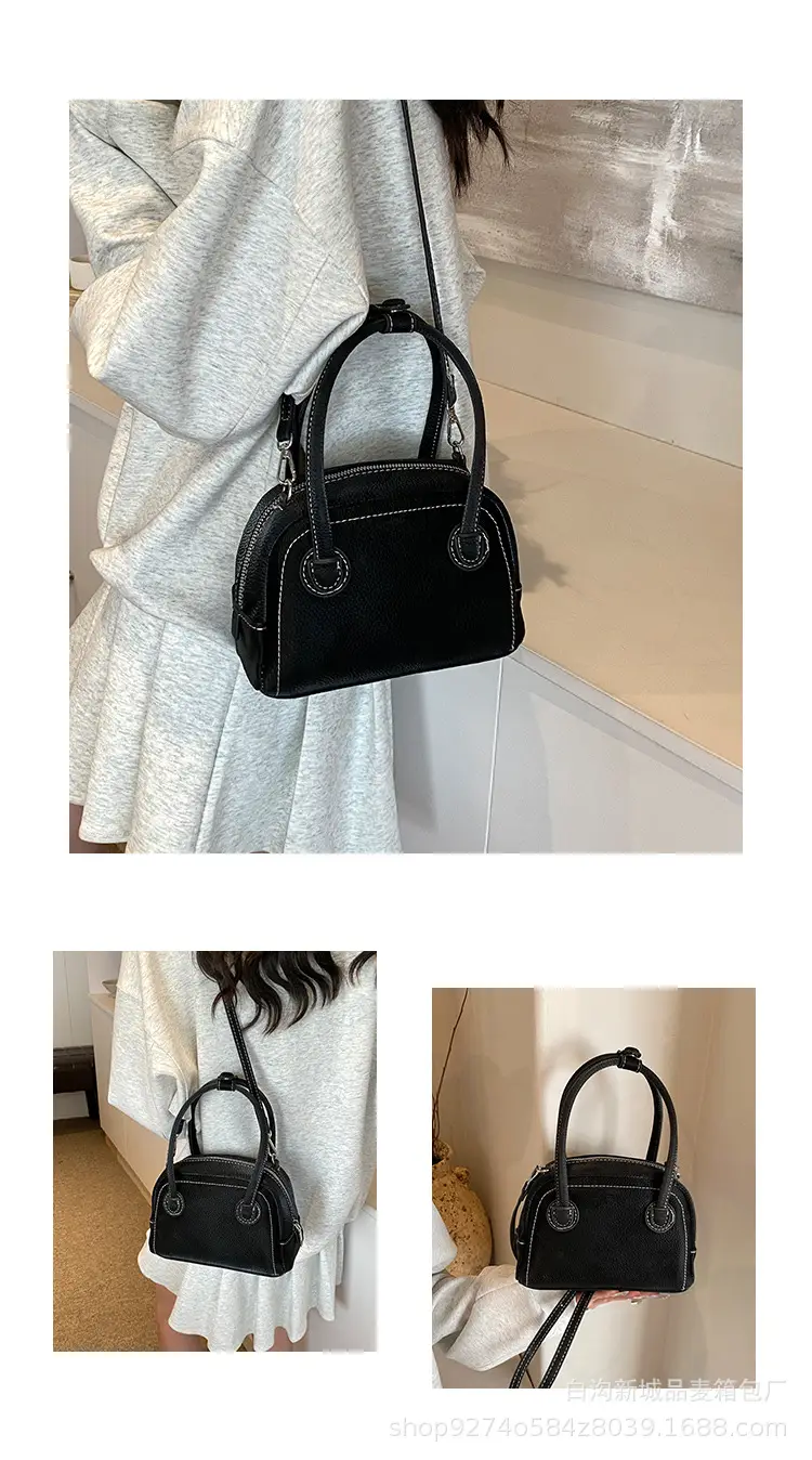 Black French Niche Shoulder Bag for Women 2026 — feature 5