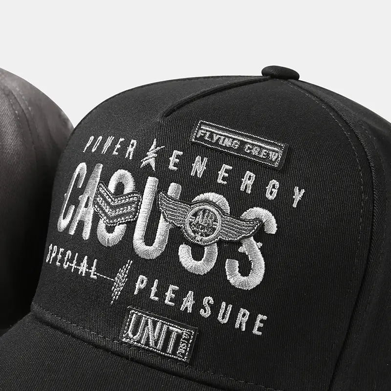 Men's Black Baseball Cap Big Head Outdoor Windproof - Image 5