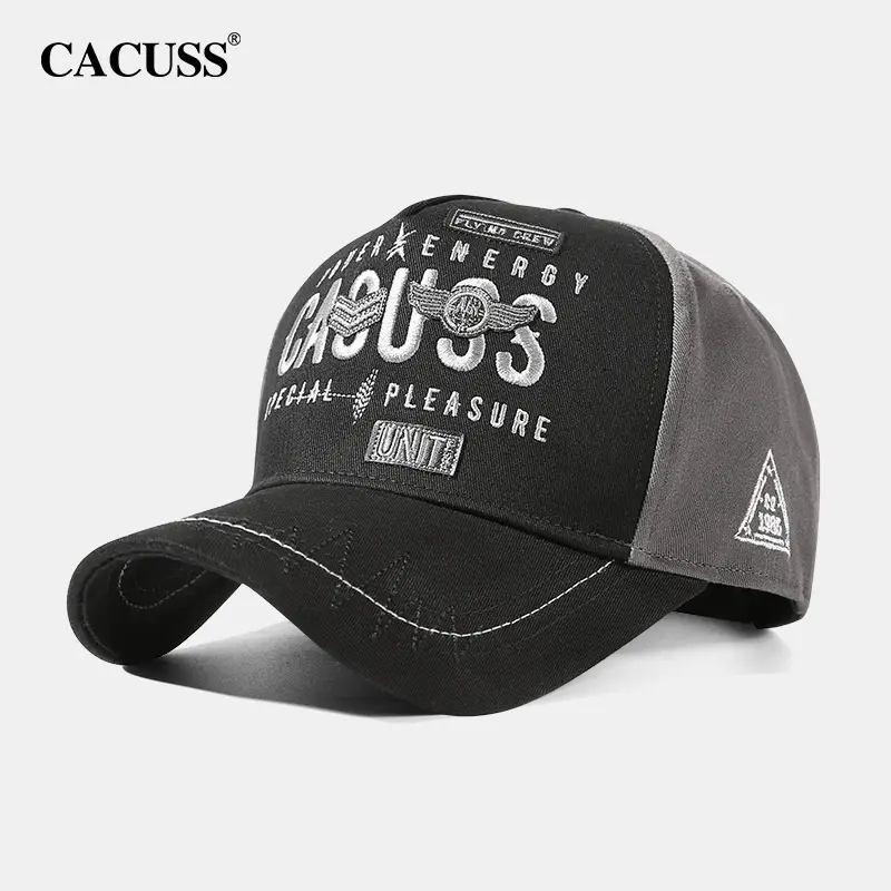 Men's Black Baseball Cap Big Head Outdoor Windproof - Image 2
