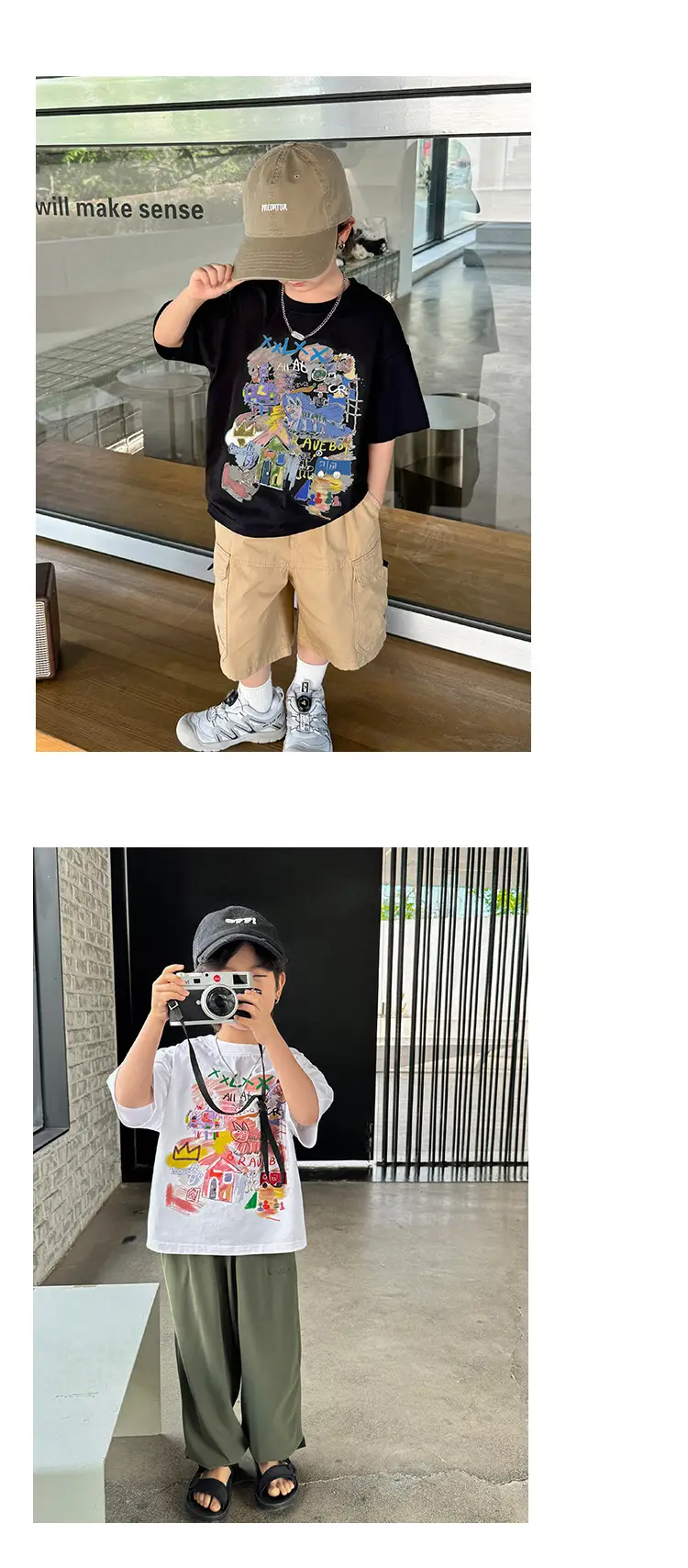 Boys Pure Cotton Graffiti T-Shirt 2026 Summer — feature 10