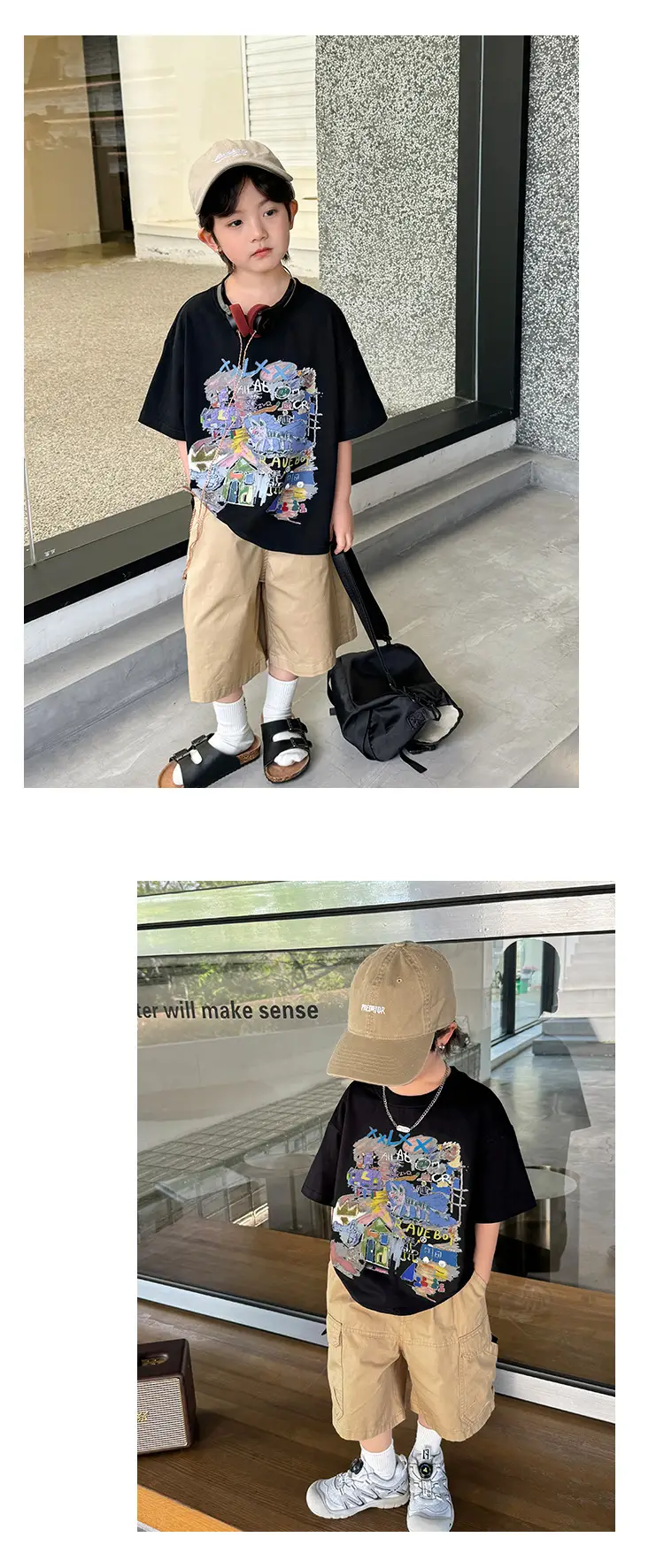 Boys Pure Cotton Graffiti T-Shirt 2026 Summer — feature 11