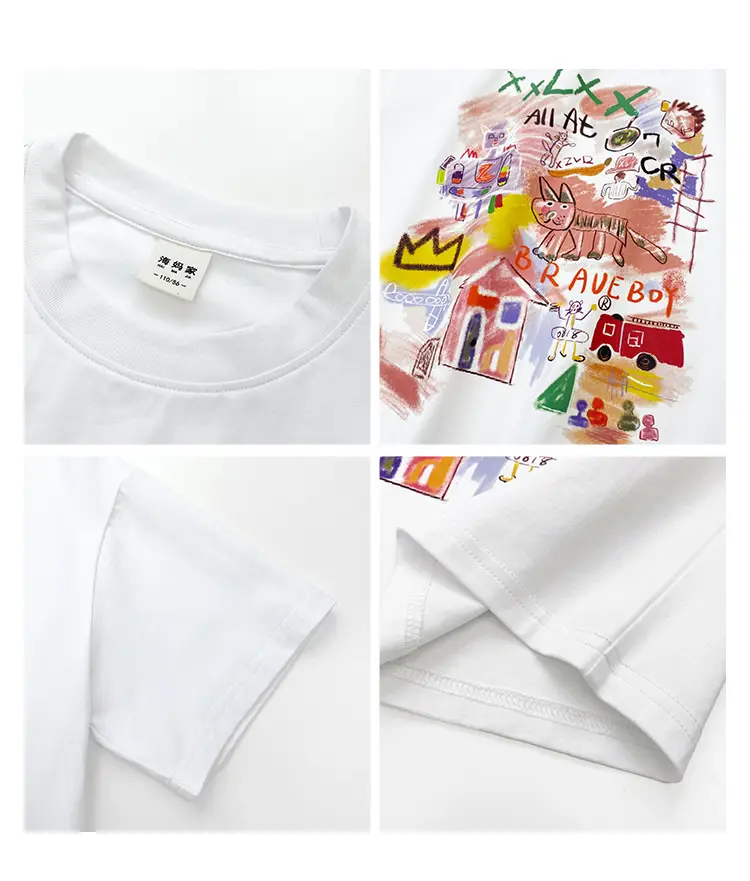 Boys Pure Cotton Graffiti T-Shirt 2026 Summer — feature 4