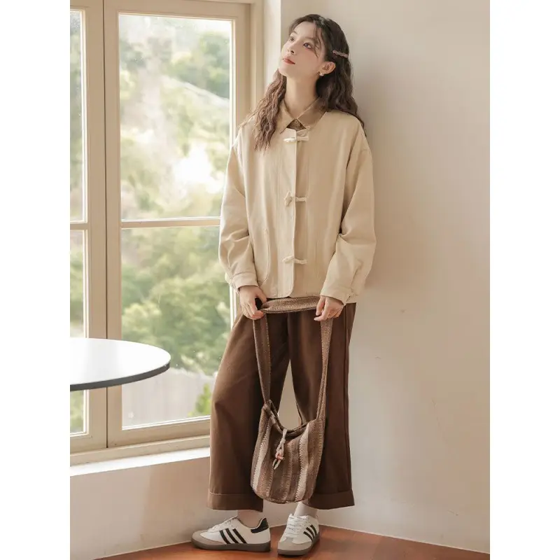2024 Spring Autumn Winter New Japanese Style College Style Long Sleeve Shirt with Casual Wide Shirt Irregular Top - Image 6