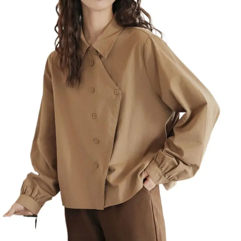2024 Spring Autumn Winter New Japanese Style College Style Long Sleeve Shirt with Casual Wide Shirt Irregular Top - Image 7