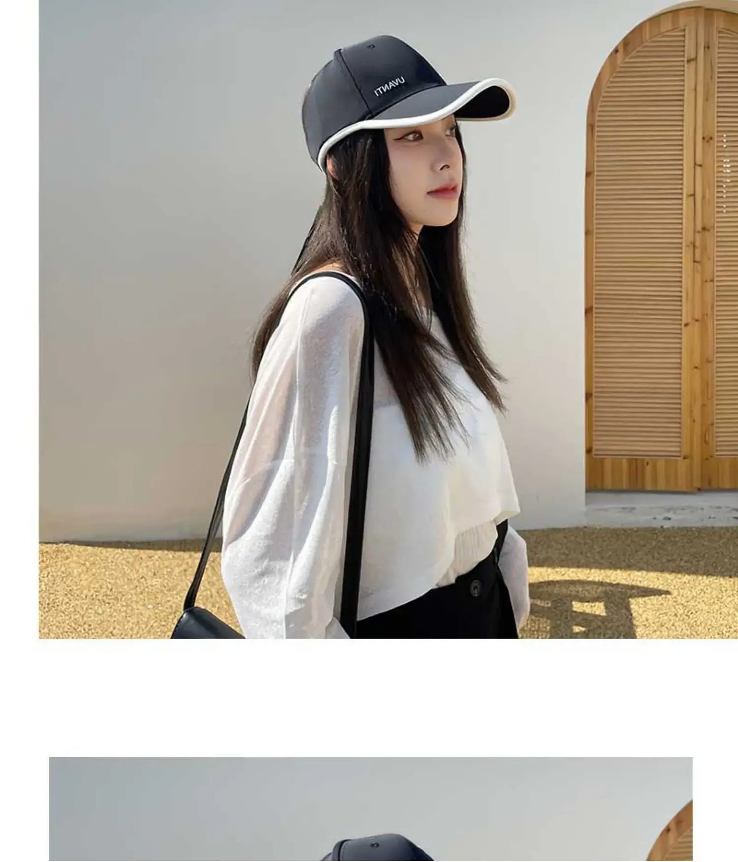Women's Black Baseball Cap Sunscreen Hat Summer Sports Running Cap — feature 17