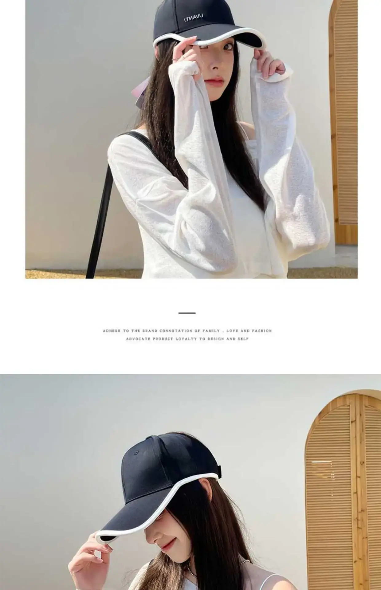 Women's Black Baseball Cap Sunscreen Hat Summer Sports Running Cap — feature 18