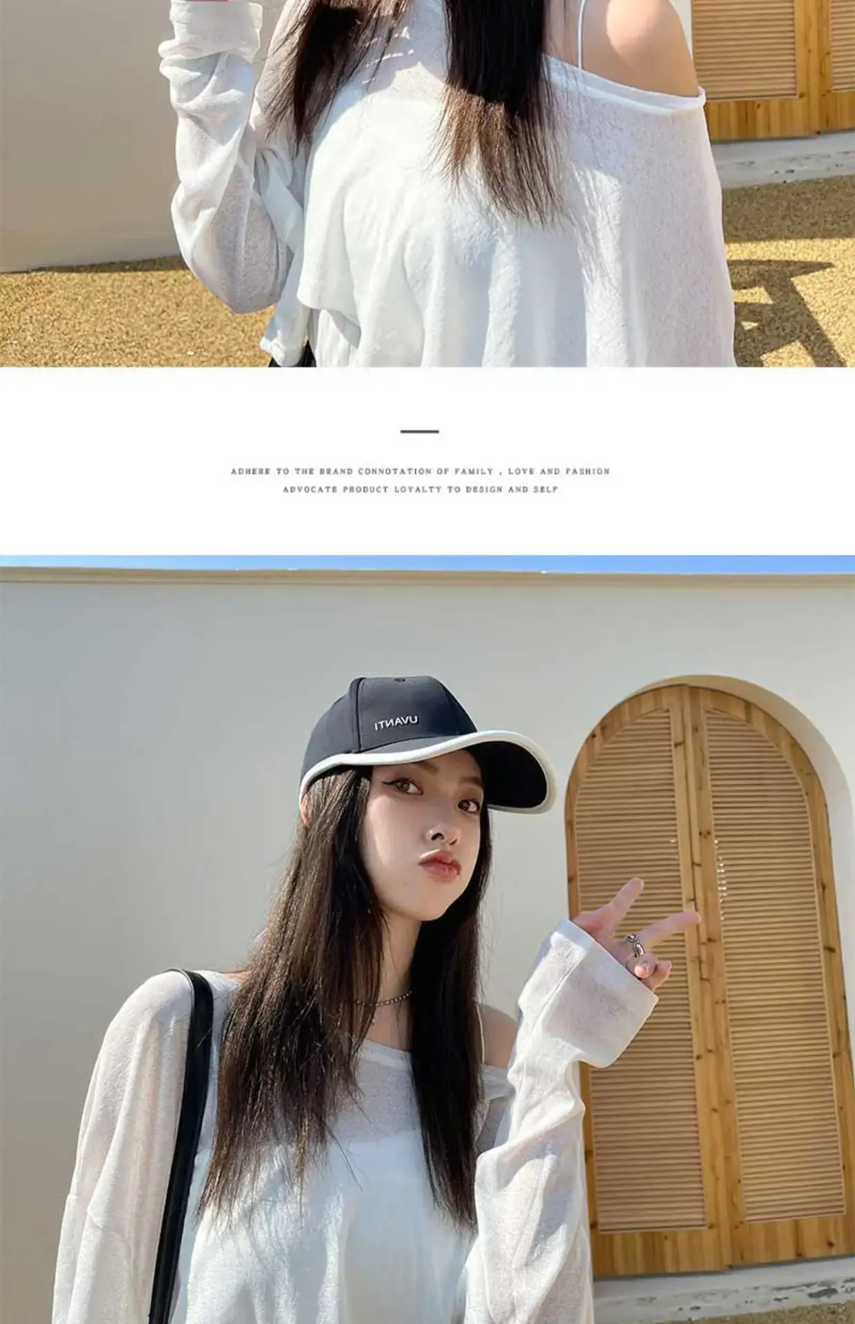 Women's Black Baseball Cap Sunscreen Hat Summer Sports Running Cap — feature 19