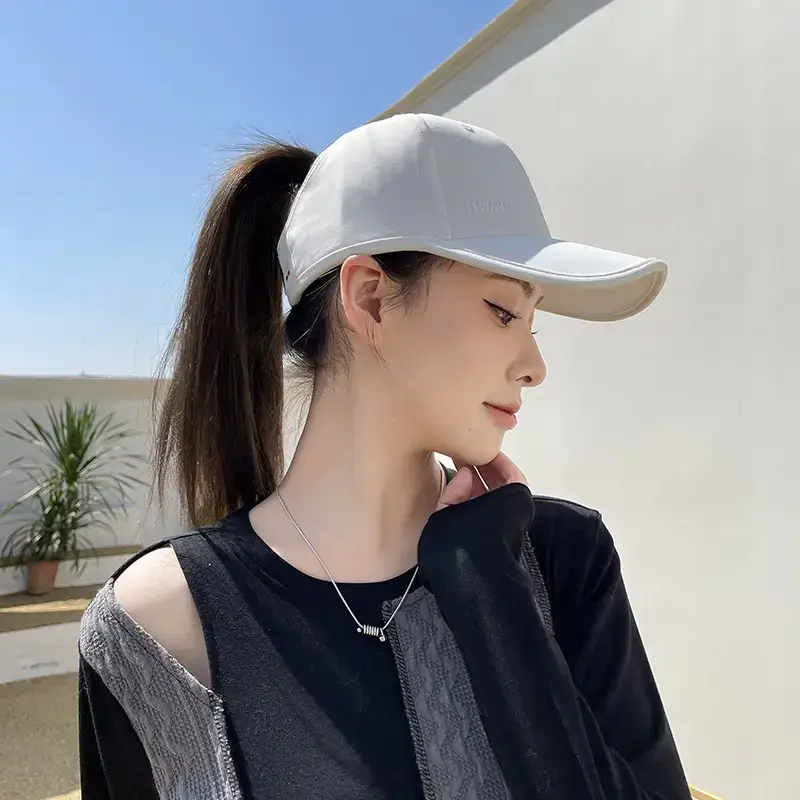Women's Black Baseball Cap Sunscreen Hat Summer Sports Running Cap - Image 2