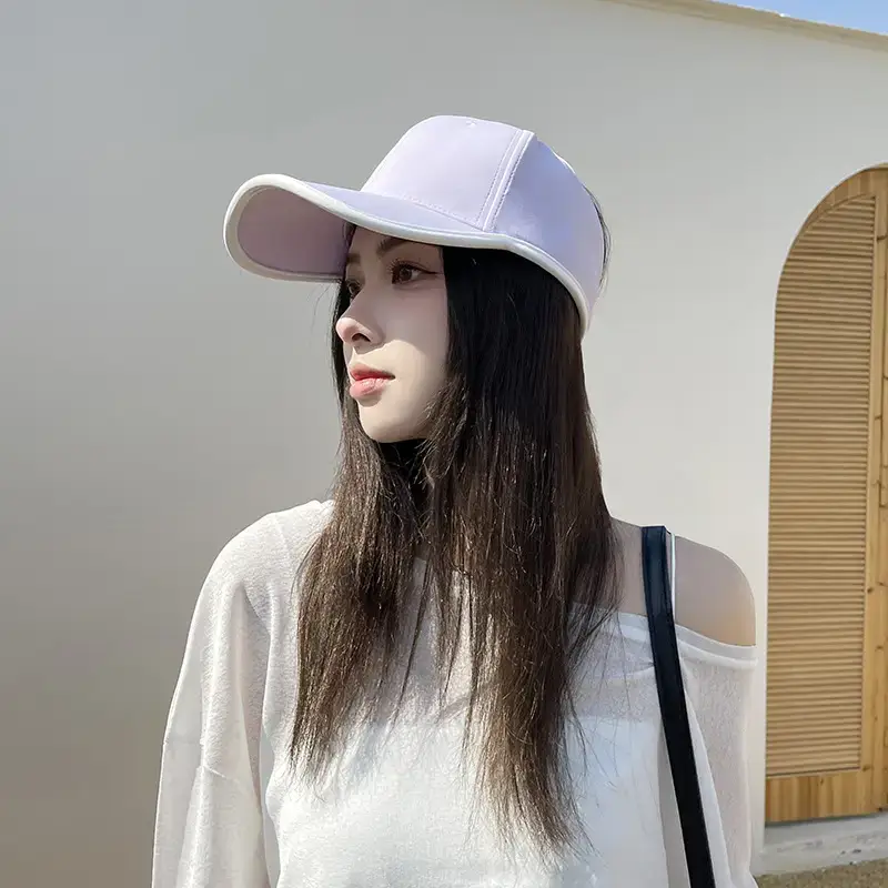 Women's Black Baseball Cap Sunscreen Hat Summer Sports Running Cap - Image 3