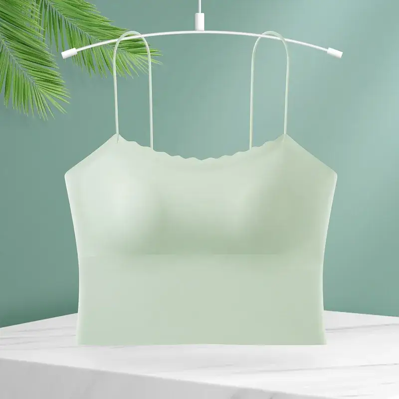 Women's Beige One-Piece Bra with Chest Pad - Image 4