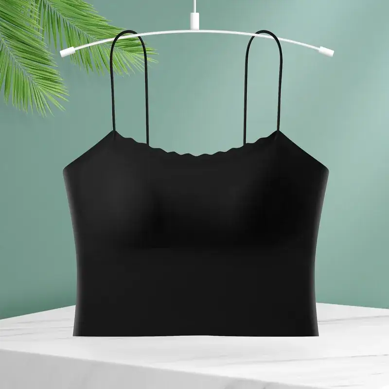 Women's Beige One-Piece Bra with Chest Pad - Image 5