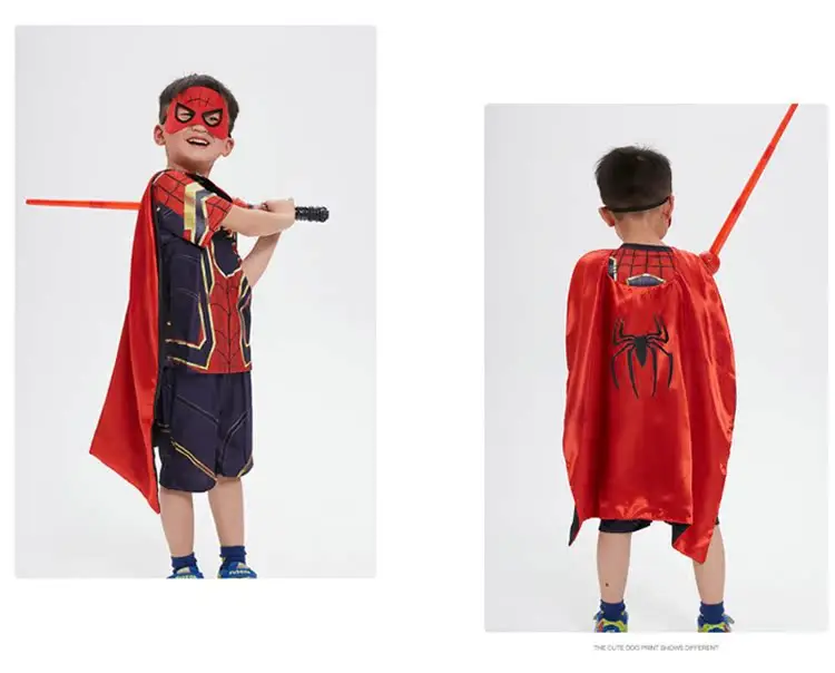 Iron Man Spiderman Captain America Clothes Children's Short-sleeved Summer suit Costsize Costsize June 1 Children's Day — feature 11