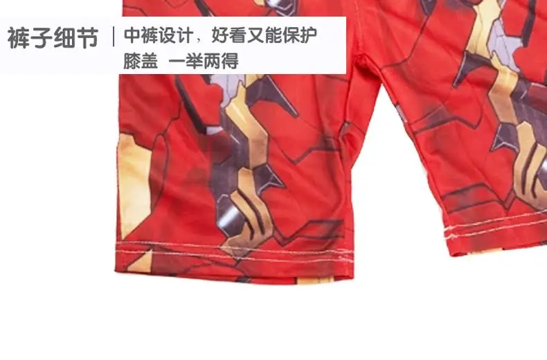 Iron Man Spiderman Captain America Clothes Children's Short-sleeved Summer suit Costsize Costsize June 1 Children's Day — feature 4