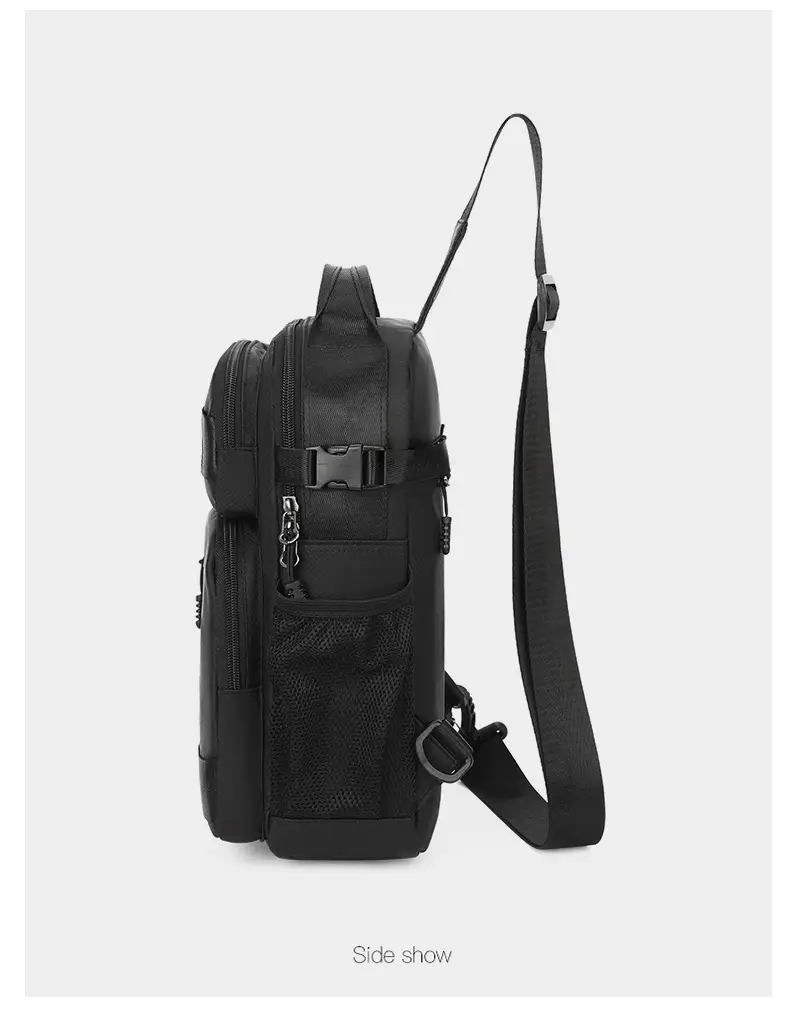 Men's Korean Style Shoulder Bag Large Capacity Grey — feature 11