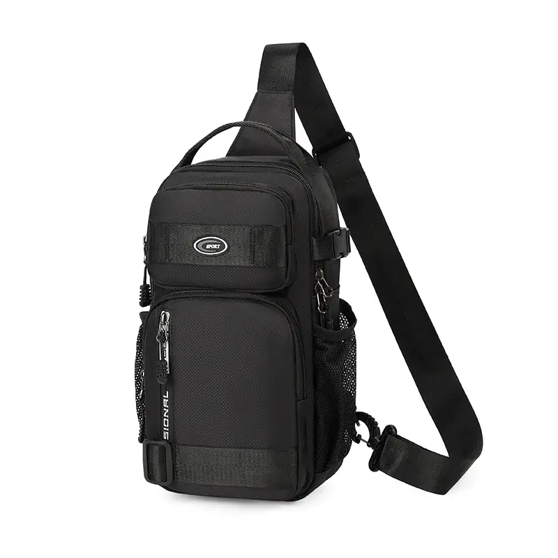 Men's Korean Style Shoulder Bag Large Capacity Grey - Image 2