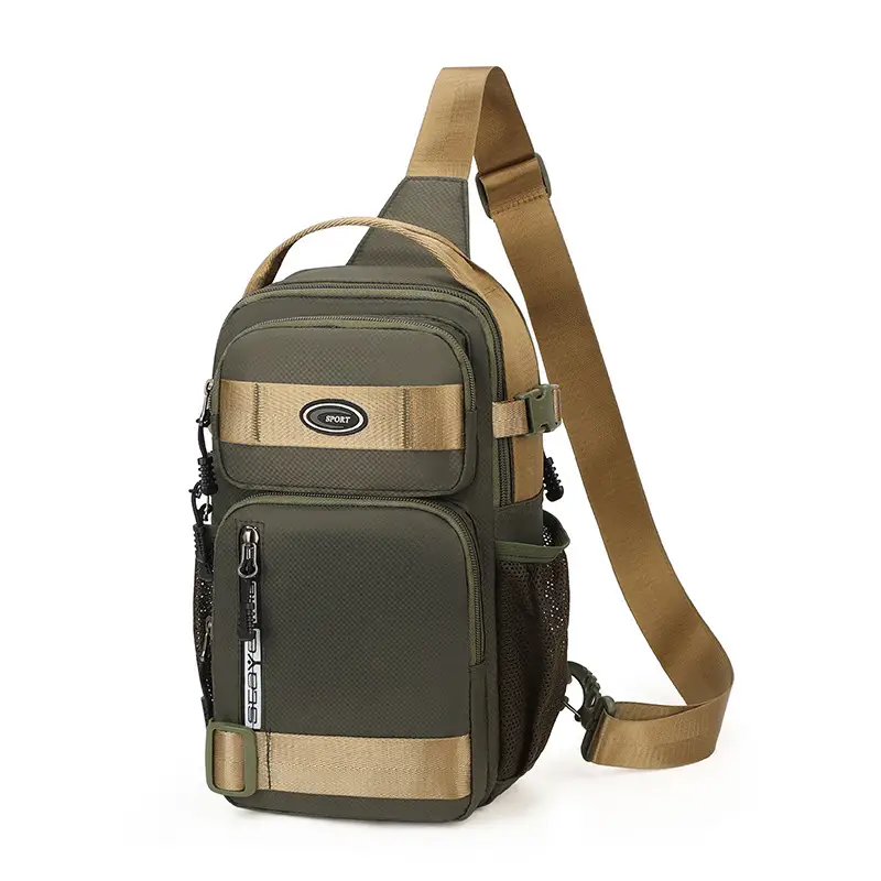 Men's Korean Style Shoulder Bag Large Capacity Grey - Image 3