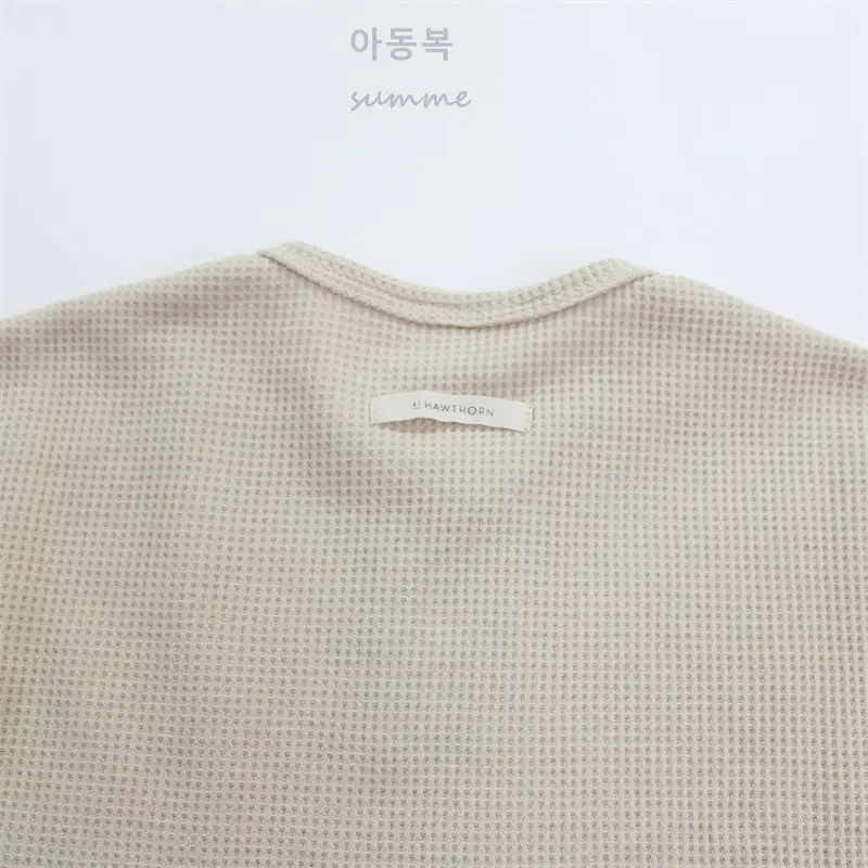 Boys' Korean Print Short Sleeve T-Shirt Beige — feature 16