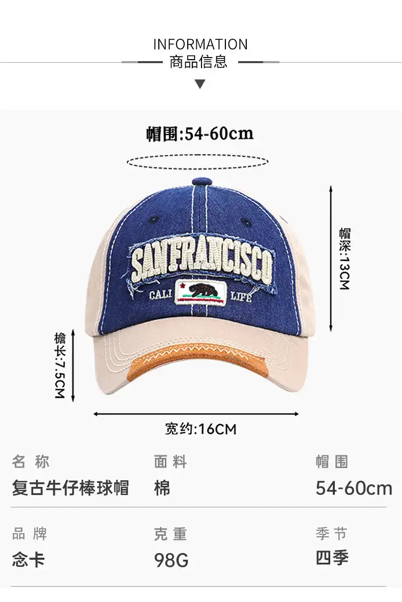 Retro Women's Embroidered Letter Baseball Cap Gray — feature 4